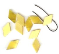 10 10x19mm Diamond Yellow Double Holed Fiber Optic